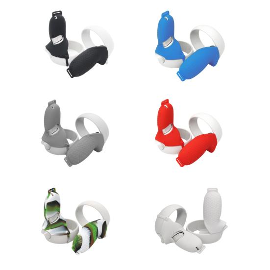 1 Pair Silicone Sleeve Protective Handle Cover for Oculus Quest 2 VR Glasses