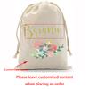 Personalized Muslin Favor Bags Floral Bridesmaid Gifts Wedding Favor Bags Birthday Bridal Shower Bachelorette Party Decoration