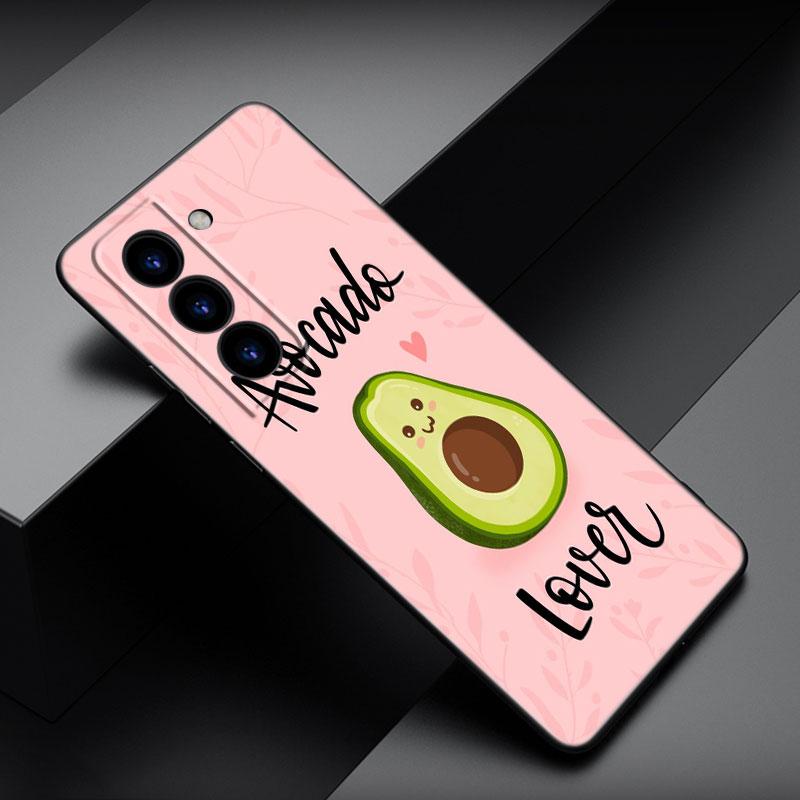 Милый мультяшный авокадо эстетический чехол для телефона Samsung Galaxy S22 Pro S21 S20 FE Ultra S10 Lite S10 S10E S9 S8 Plus черный чехол