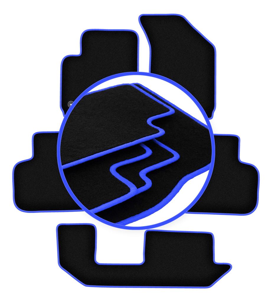 CARLUX-BLUE car mats for: Fiat Freemont 7 seater (2011-2016)