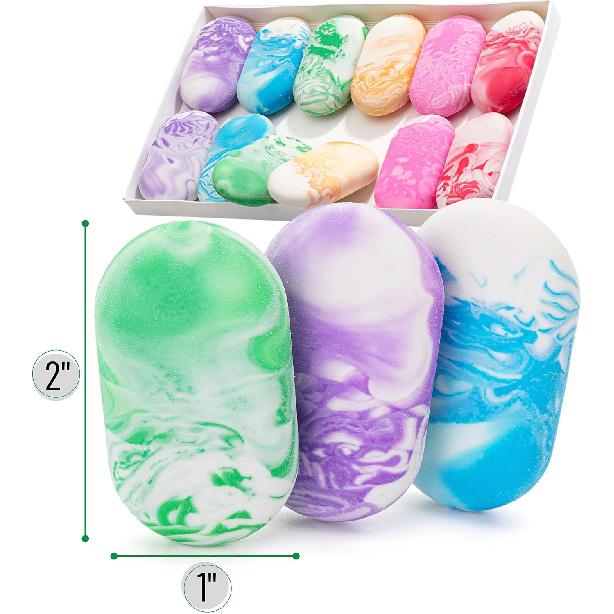 Mr. Pen- Erasers, 24 Pack, Vibrant Colors, Marble Pencil Eraser, Cute Eraser for Kids, Big Erasers for Pencils