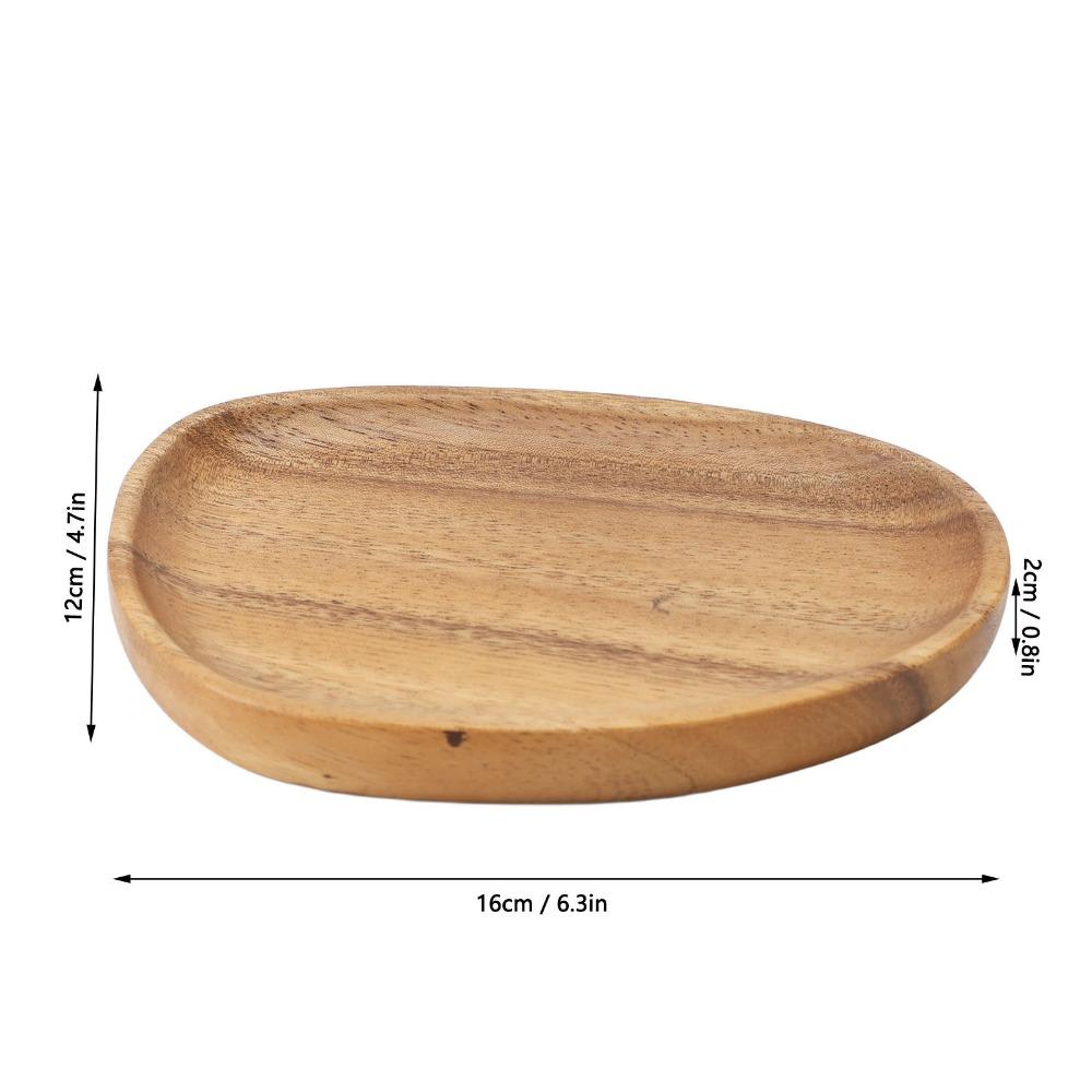 Wood Serving Tray Irregular Shape Food Platter Easy To Clean Storage Tray Dining Table