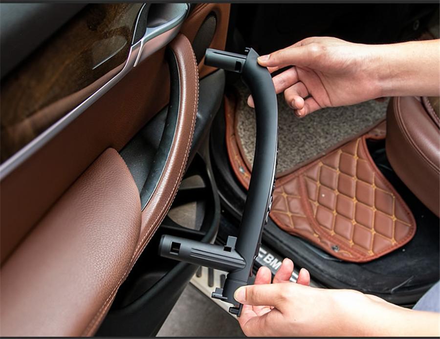 Black Right Car Interior Door Handles Inner Door Panel Handle Pull Trim Cover For BMW E70 X5 51416969402