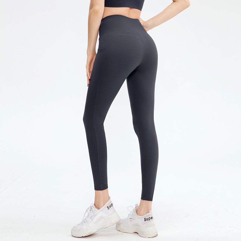 Womens High Waist Tummy Control Yoga Leggings Pocketed Quick Dry Workout Pants
