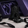Матовый Черный Рельефный Арт-Орнамент 3D-Печатный Готический Розарий Подставка для Телефона, Винтажная Церковная Резьба Настольная Устойчивая Треугольная Подставка-Держатель для Планшета, Темный
