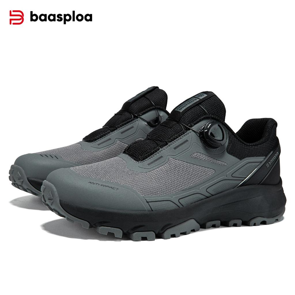 BAASPLOA Мужские походные ботинки для активного отдыха, походная обувь, мужская, с вращающейся пряжкой, легкая, нескользящая, мужской бренд для активного отдыха, мужская обувь, зимняя, обновленная, утолщенная