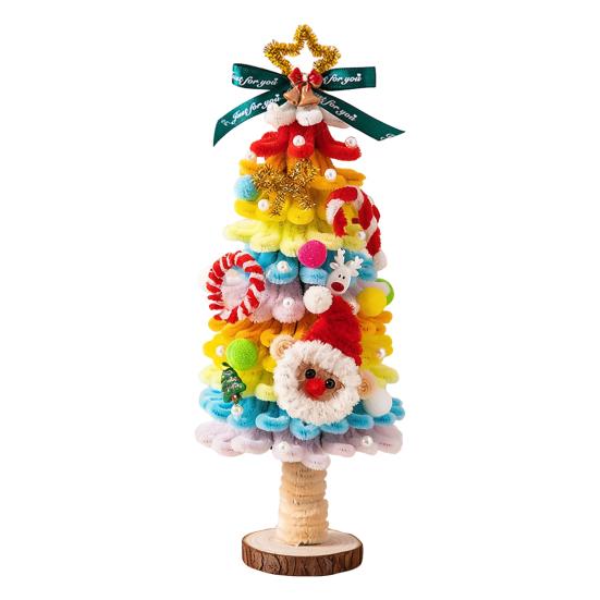 DIY Christmas Tree Kit with Light String Festive Desktop Decoration Warm Christmas Atmosphere Light New Year Gift Christmas Decor