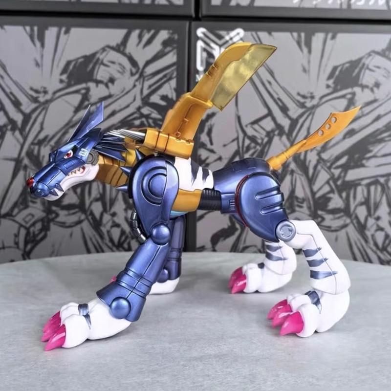 New Digimon Adventure Metal Garurumon PVC Figure Anime Statue Collection Model Toy Gift for Fans