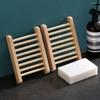 Home & Living Drain Tray Holder Bamboo Leaking Water Soap Holder Storage Box Sponge Plate Soap Dish