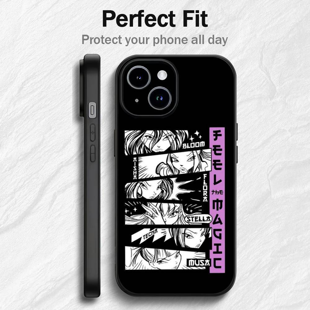 Чехол для телефона Girl W-Winx Clubs аниме Для iPhone 17 16 15 14 13 12 PRO MAX PLUS Mini TPU Мягкий, приятный для кожи чехол