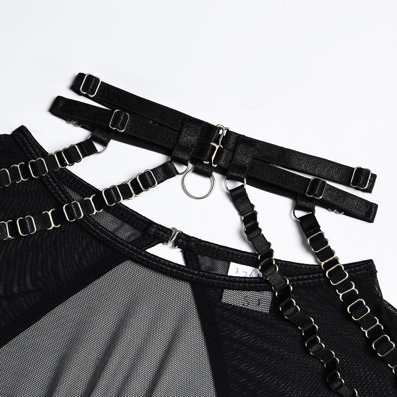 Женское сексуальное нижнее белье, модное сетчатое нижнее белье с длинными рукавами, удобное высококачественное перспективное эротическое нижнее белье, комплект