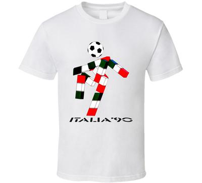 Italia 90 World Cup Mascot Ciao Soccer T Shirt