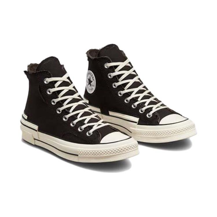 Converse Chuck 70 High Hacked Heel Edge Glow - Бархатные коричневые кроссовки унисекс Engine-Smoke A03239C