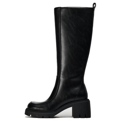 Удобные Универсальные Сапоги до Колена 7,5 см Женские сапоги Черные 13049410800