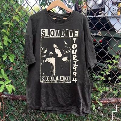 Футболка Slowdive BAND Souvlaki TOUR 1994 Черная TU063 Унисекс Футболка