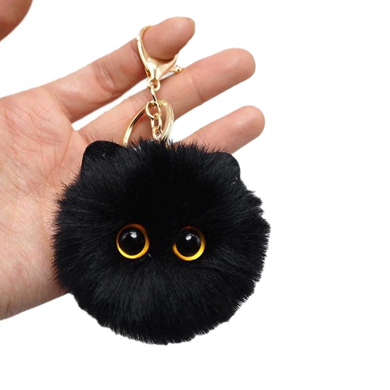 1/2 шт. Милая плюшевая игрушка-кукла в виде черного кота, маленький кулон, мягкая подушка-подушка, плюшевая игрушка-кукла черного кота для подарков на день рождения для мальчика девочки