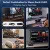 Полностью прилегающий защитный чехол для Steam Deck/Steam Deck OLED со складной подставкой, противоударный, устойчивый к царапинам, нескользящий, из мягкого силикона