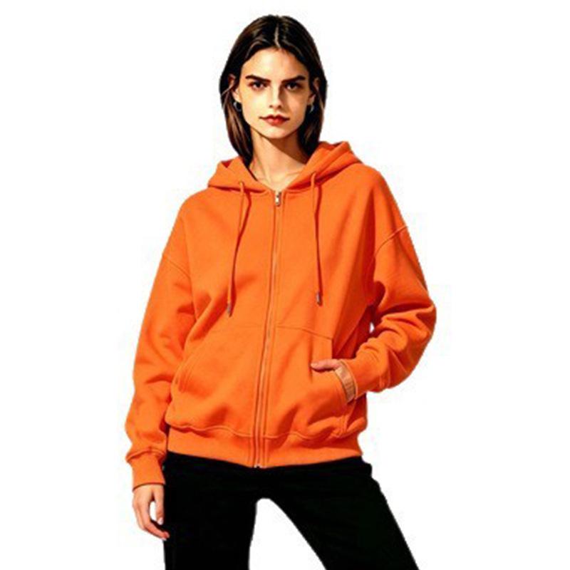 Felpa con cappuccio e zip colorata a vestibilità larga