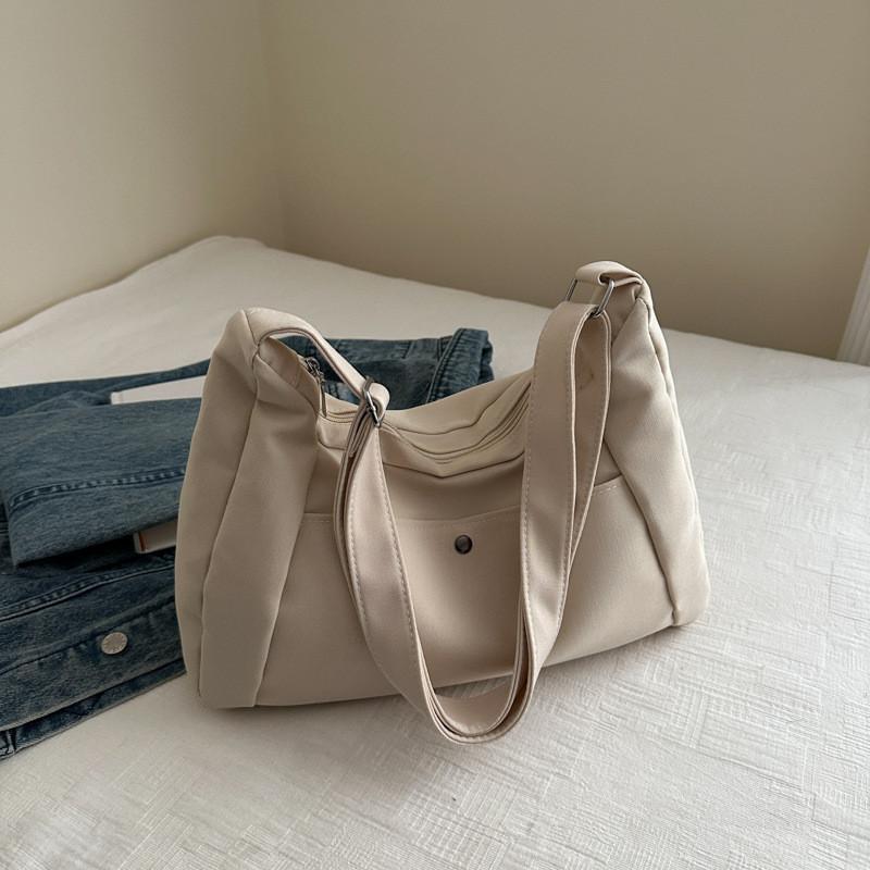 Chic And Spacious Black Canvas Tote Bag For Daily Commute And School