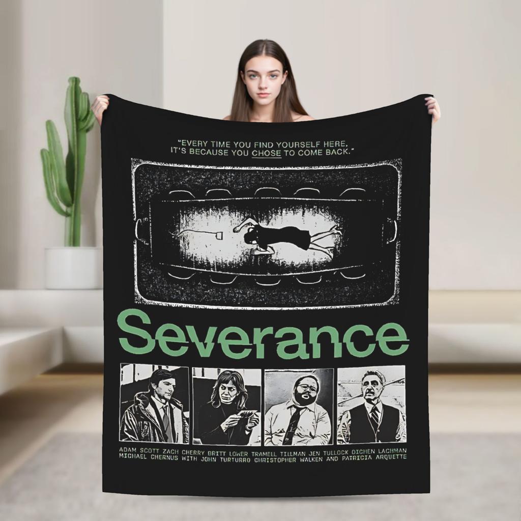 lumon industries severance Tv Blankets Picnic Flannel Bedding Throws For Couch Bed Soft Warm Customized Quality Bedspread