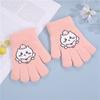 Winter Cute Cartoon Boys and Girls Plus Velvet and Thickened Points for Students To Write and Keep Warm and Cold-proof Five-pointer Knitting