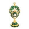 Egg Style Trinket Box Hinged Enamelled Rhinestones Multifunctional Home Decor Alloy Vintage Jewelry