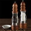 Wooden Salt Pepper Grinder Manual Acrylic Spice Mills Adjustable Coarseness Seasoning Bottle Kitchen Tools
