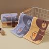 Хлопковое квадратное полотенце 25*25 см, утолщенное домашнее милое мультяшное цветное тканое жаккардовое маленькое квадратное полотенце