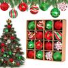 16 Pcs Christmas Ball Ornaments 2.36 Inch Shatterproof Plastic Balls Christmas Tree Hanging Decoration for Xmas Tree Holiday Party Decor