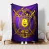1pc Blanket Omega Psi Phi logo Print Design, Lightweight Blanket for Sofa, Bed- Soft &Warm, Gift for All Seasons like Christmas, Halloween