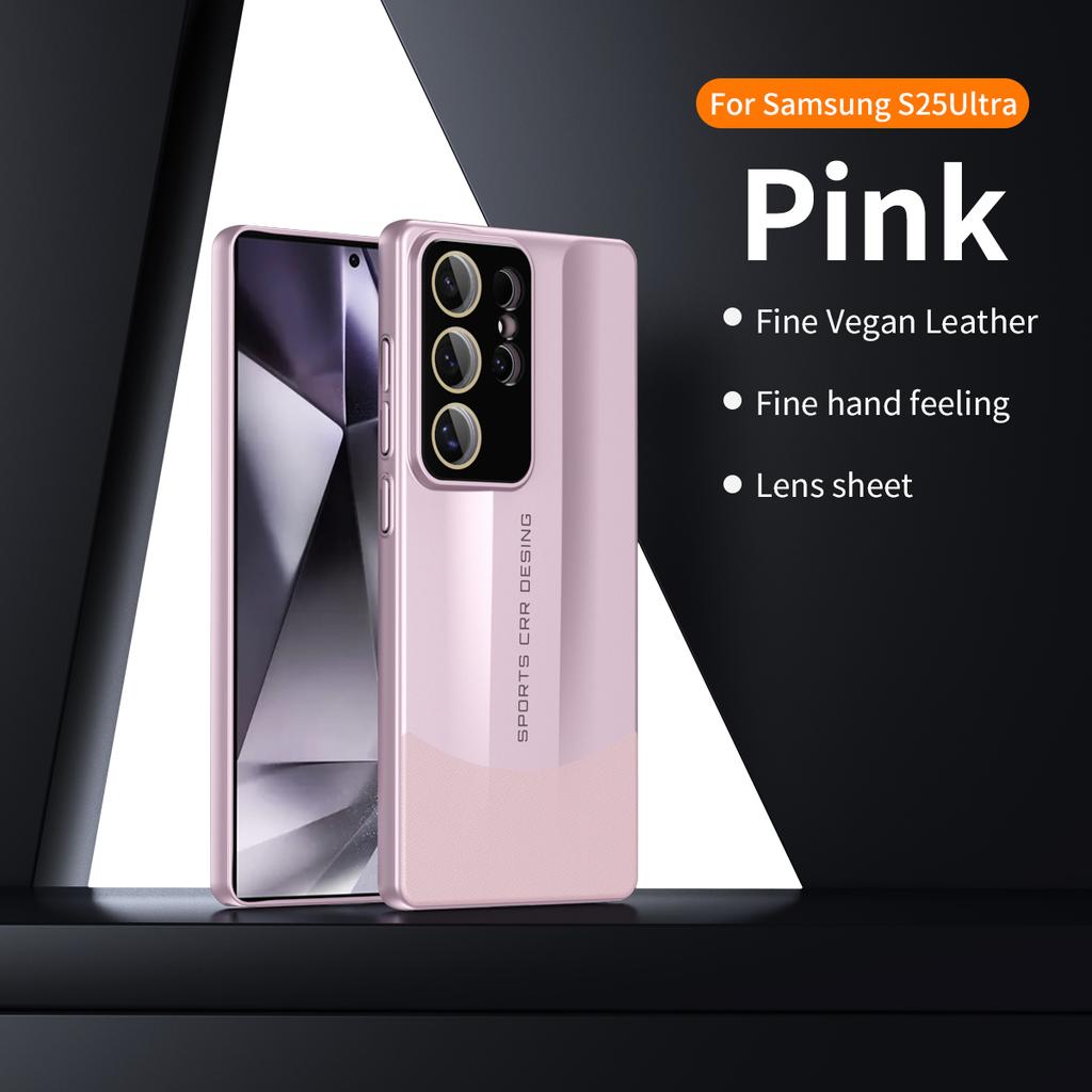 Премиальный дизайн суперкара Splicing Vegan кожаный жесткий чехол для Samsung S25 S24 S23 Ultra Plus бампер противоударный защитный чехол