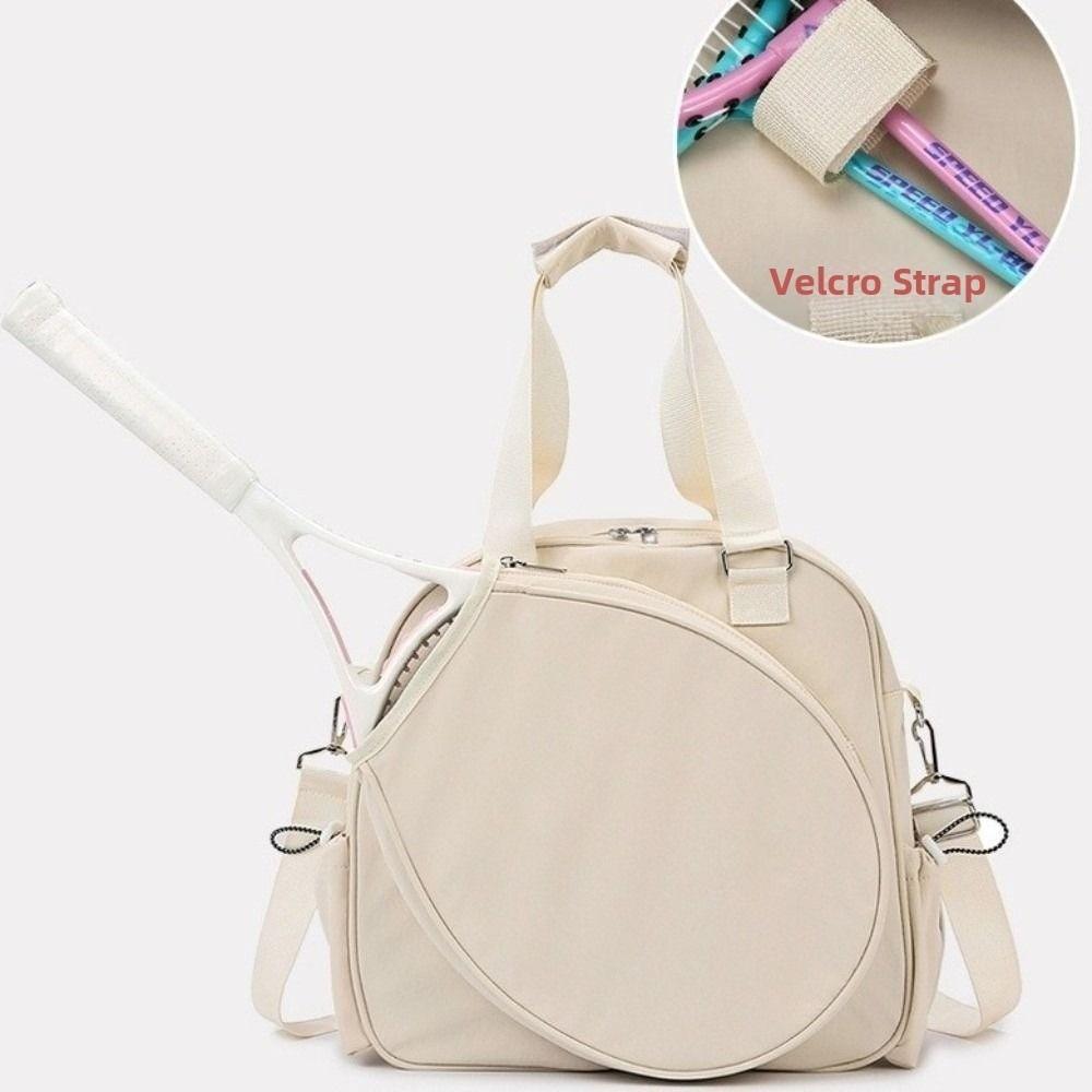 Waterproof Tennis Racket Bag Solid Color Sports Fitness Bag Racket Storage Tennis Backpack Women