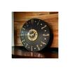 Black Color Gold Numbered Gift Wooden Decorative Different Patterned Home Gift Wall Clock 50cm