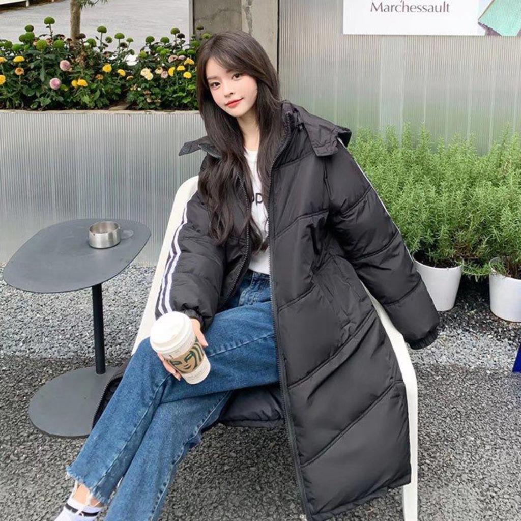 Новый зимний пуховик, женская парка, хлопковое пальто средней длины в корейском стиле, свободная повседневная стеганая куртка с подкладкой