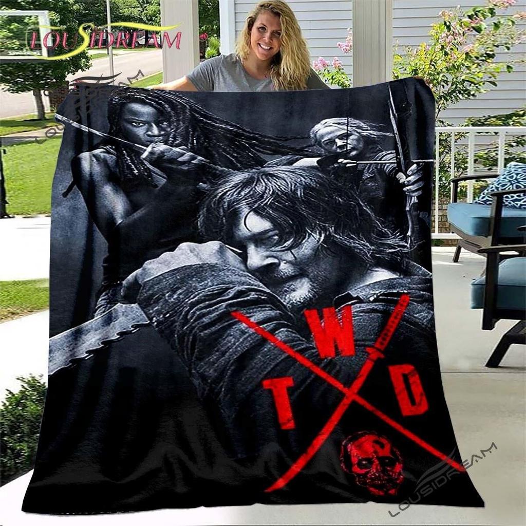 Дэрил Диксон Ходячие мертвецы Плед-накидка Ужасы Сериал Диванный плед для взрослых и детей Украшение для спальни и гостиной