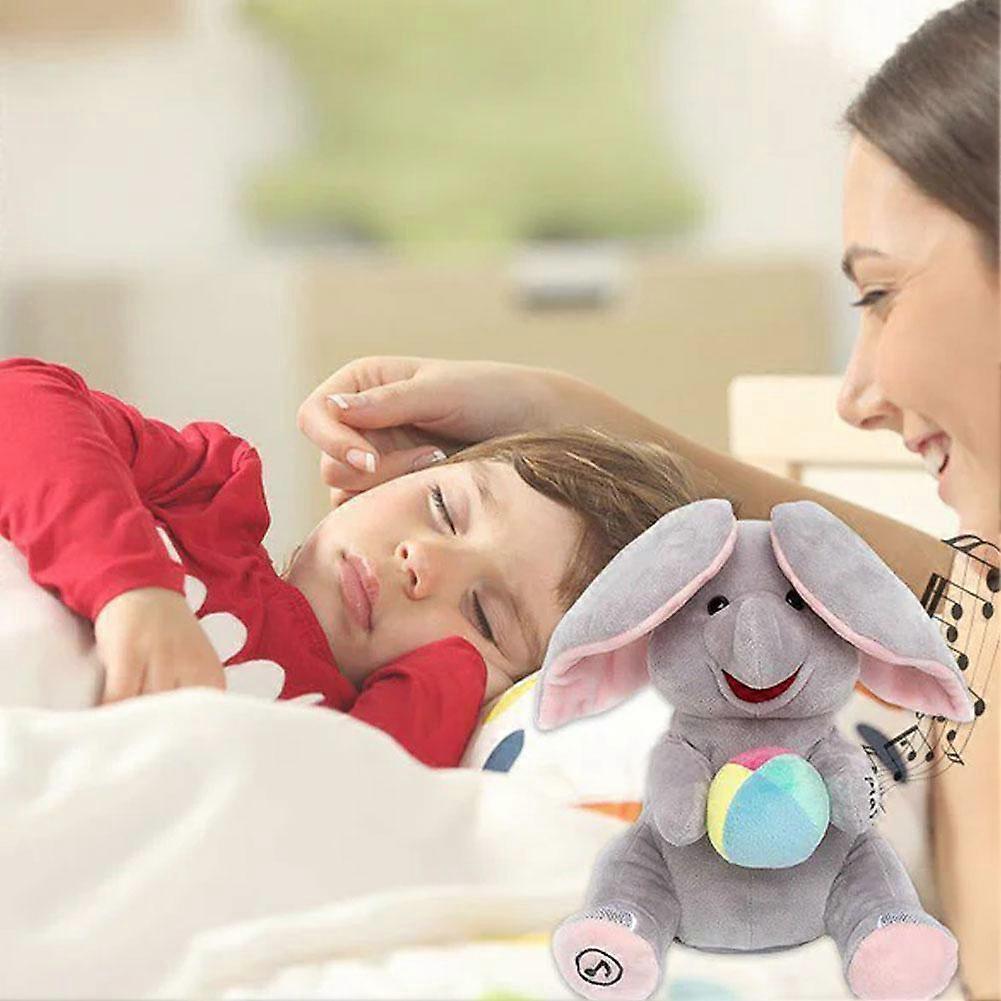 Hide And Seek Elephant Infant Toy Tummy Time Training Soothing Companion Plush Flapping Ear Little Elephant
