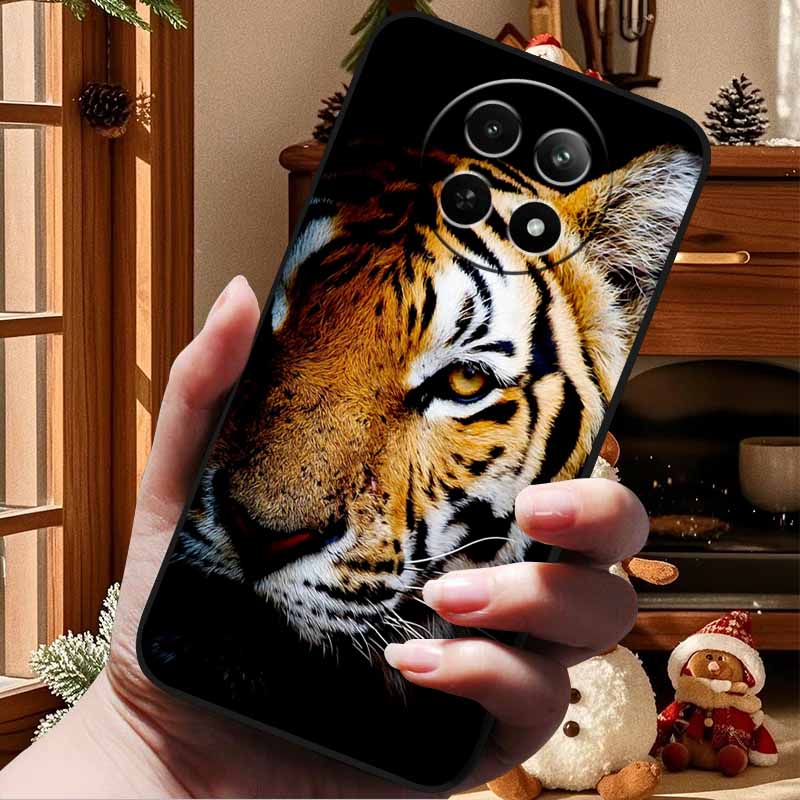 Чехол для Realme 12 4G 5G 12 Pro + Силиконовый чехол Волк Лев Для Oppo Realme 12 5G Чехлы для телефонов Мягкий ТПУ Fundas Для Realme 12 Plus