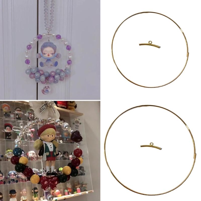 5Pcs Dream Catcher Open Circle Ring Wreath Macrame Hoop Ring for Making Wedding Decors, Wall Hanging Crafts Easy to Use