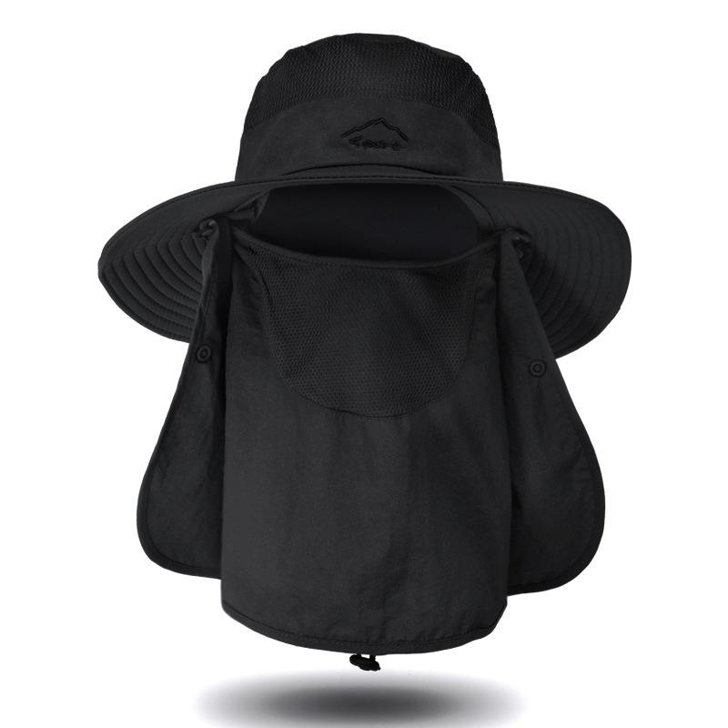 Fisherman's Hat Men's Sunshade Hat Summer Outdoor Quick-drying Sunscreen Hat Fishing Breathable Sun Hat Mask Cap