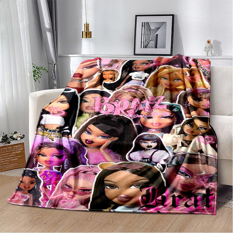 Одеяло для девочек с 3D принтом Bratz, мягкое фланелевое одеяло для дома, спальни, кровати, дивана, пикника, офиса, походного чехла, детский подарок