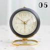 1PC Retro Alarm Clock Digital Quartz Clock Home Decorations Portable Compact Silent Clock Metal Stand Desktop Decor New