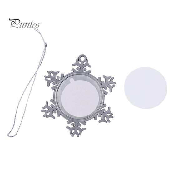 Снежинка Подвеска Рождественское украшение DIY Фото Подвесное украшение Сплав Снежинка Рождественская елка Настенный декор для окна Сад