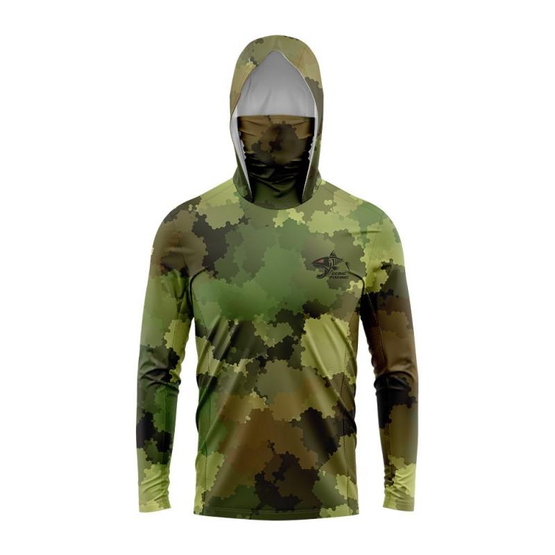 Long Sleeve Fishing Shirt Breathable Sun Protection Camo Wear Men