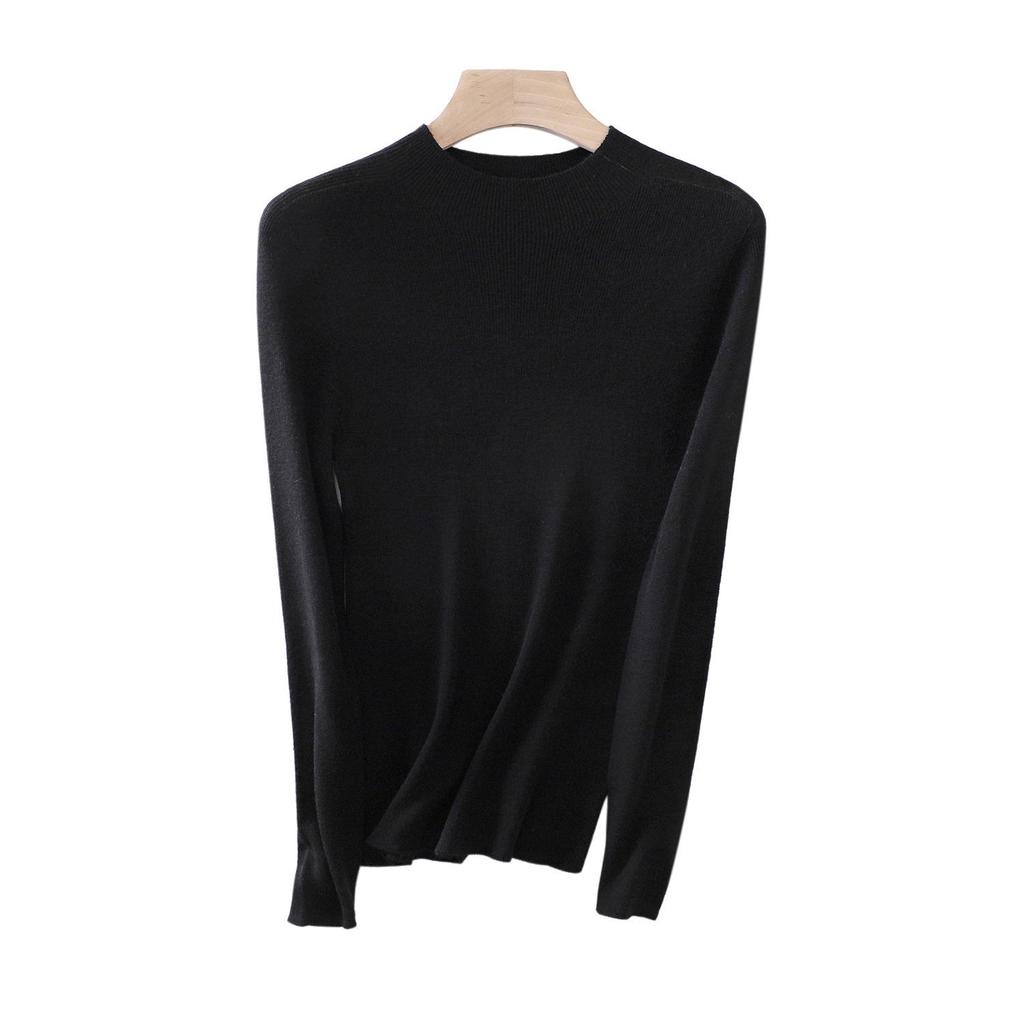 Skin-Friendly Seamless Merino Wool Base Layer Knitwear - Half & Full High Neck