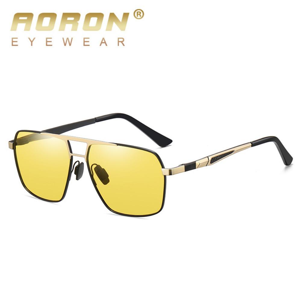 aoron Driving Sunglasses Men's Metal Polarized Fashion Sunglasses
