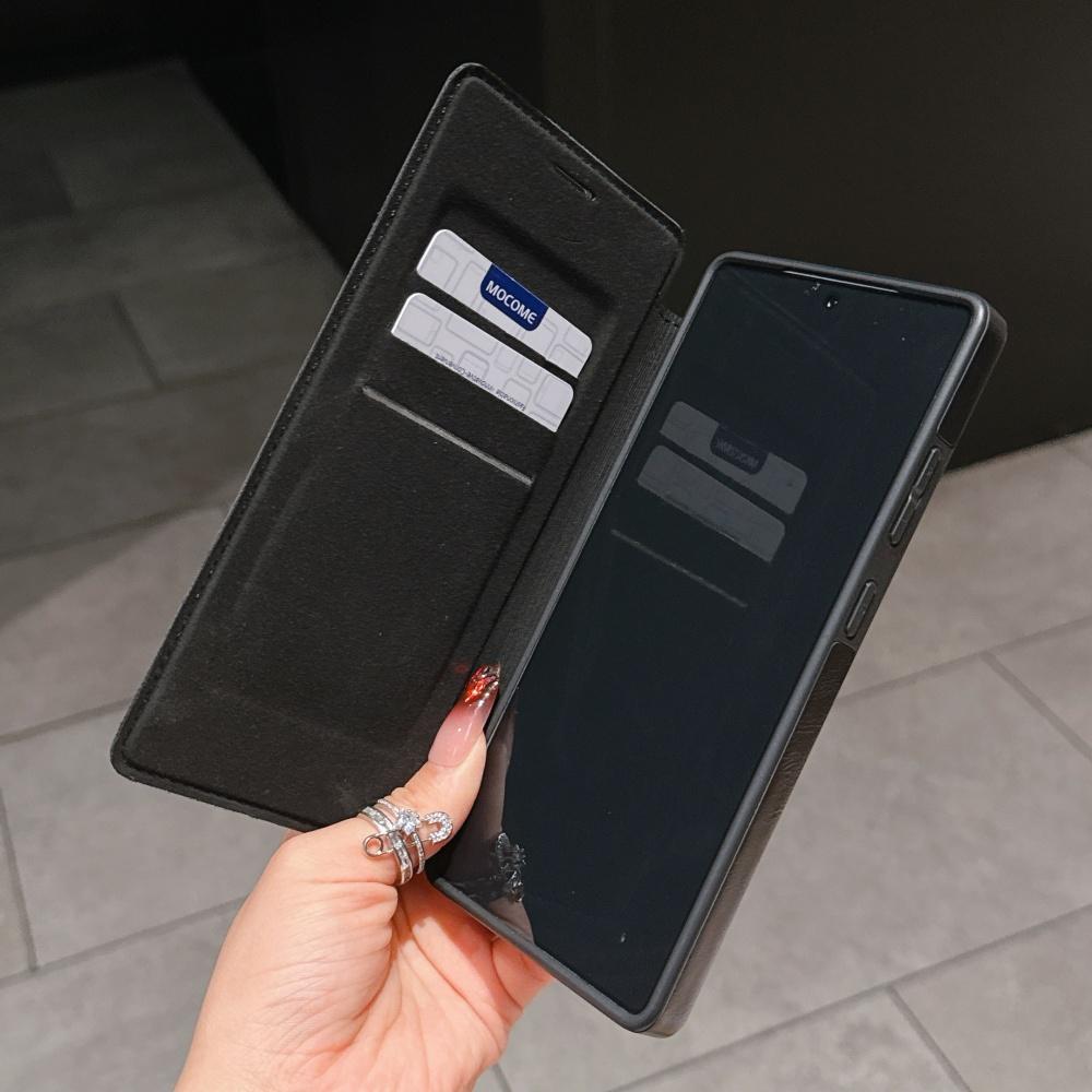 Роскошный кожаный чехол-книжка с отделением для карт для Samsung Galaxy S25 Ultra S24 S23 Plus S22 S25Edge с магнитной застежкой, откидной подставкой и держателем
