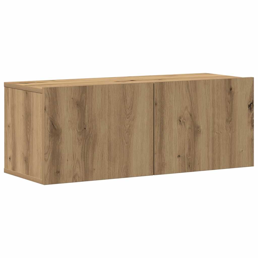 TV Wall Cabinets 4 pcs Artisan Oak Wood Based Material