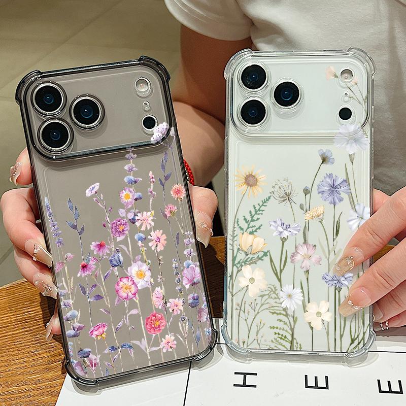 Delicate Garden Print Design For iPhone 17 Air 16 15 14 Pro Max 13 12 11 ShockProof TPU Soft Case Cover