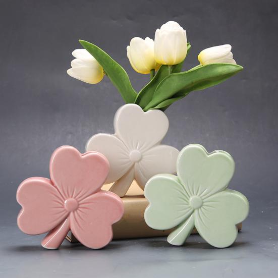 Керамическая ваза для цветов в виде банта, современный контейнер-держатель для цветов в виде банта, настольное украшение для дома и офиса, декоративная ваза для цветочных растений