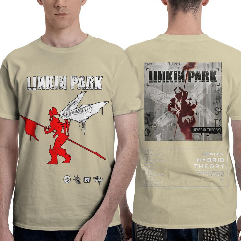 L-Linkin P-Park Men T Shirt Band Crazy Tee Shirt Short Sleeve Crewneck T-Shirt 100% Cotton Plus Size Clothes